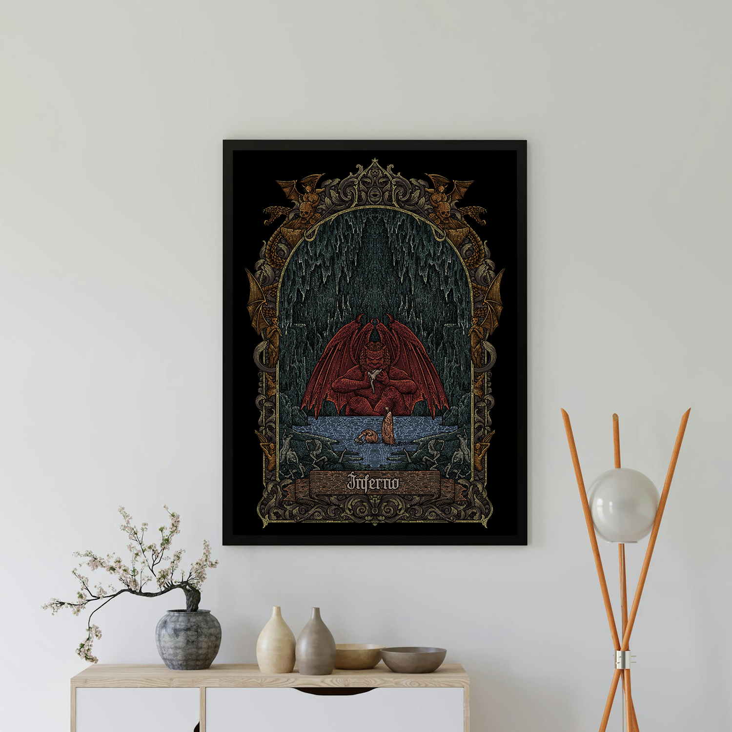 Framed Canvas Print - Inferno