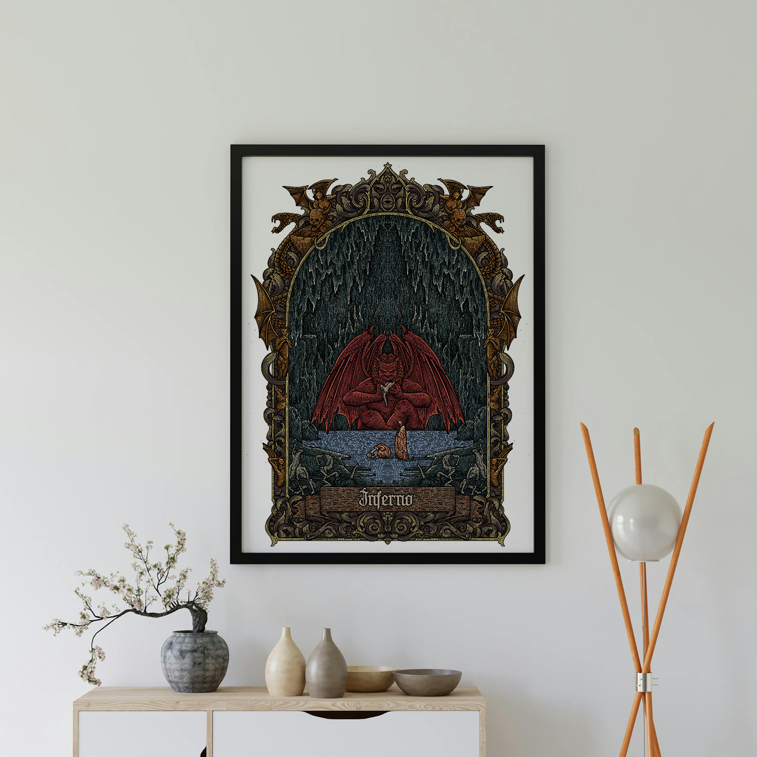 Framed Canvas Print - Inferno